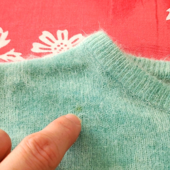 Cropped Vintage Embellished Angora sweater small - Picture 7 of 8